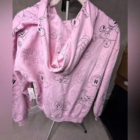 NWT Disney Mickey Mouse Pink Full Zip Hoodie Women’s XXL - Picture 2 of 2